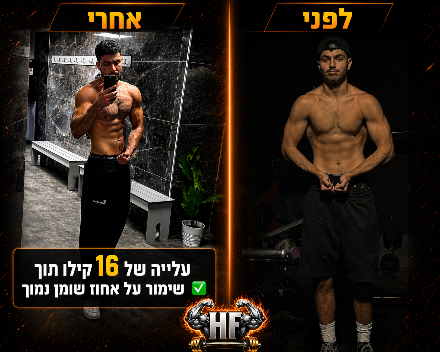 טרנספורמציה של לירן — לפני ואחרי ליווי HF